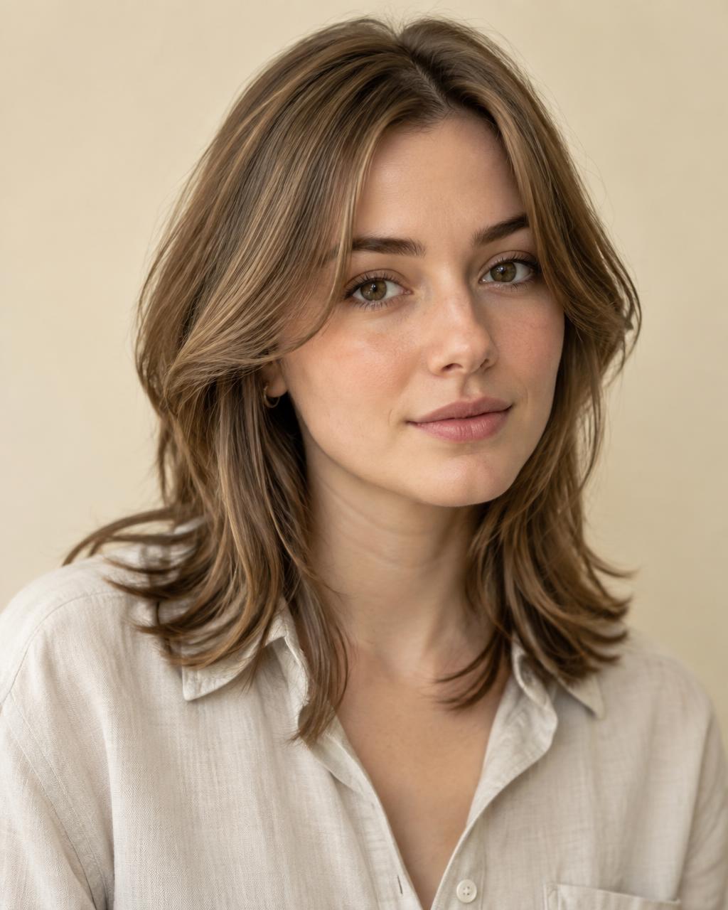 Woman with a soft, layered cut